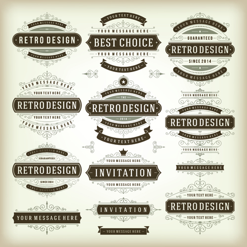 Free Vector Label Ribbon