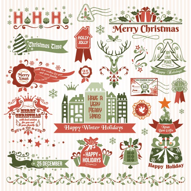 Free Vintage Christmas Vector Designs