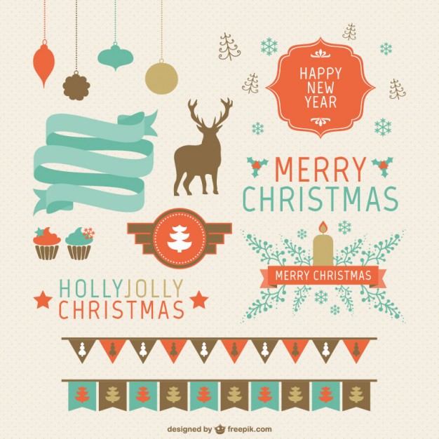 Free Vintage Christmas Vector Designs