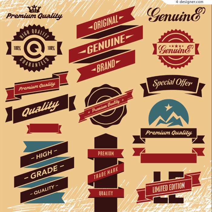 Free Vintage Vector Label Templates