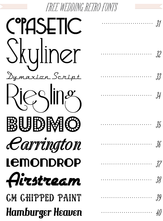 14 Photos of Printable Retro Fonts