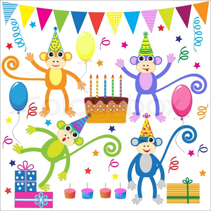 Funny Happy Birthday Cartoon Monkey