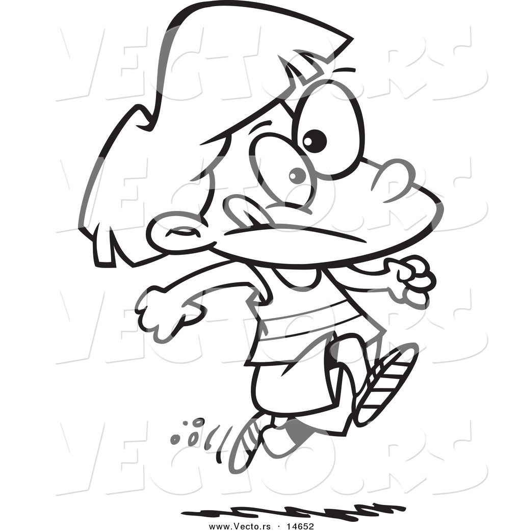 Girl Running Track Clip Art Cartoons