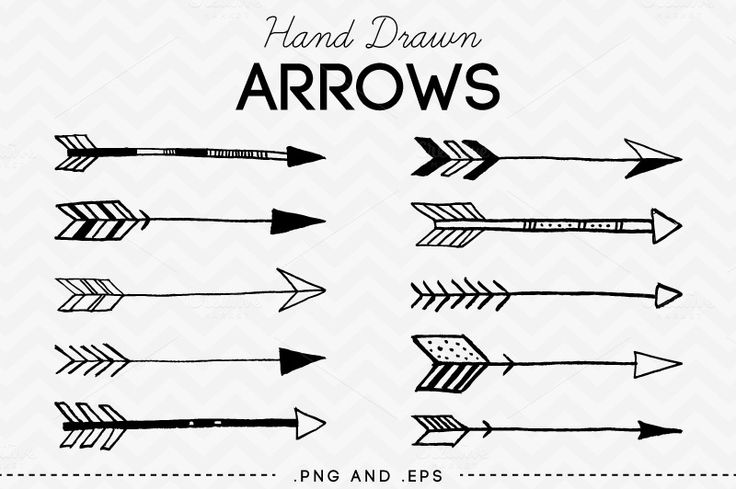 Hand Drawn Arrows Vector Clip Art
