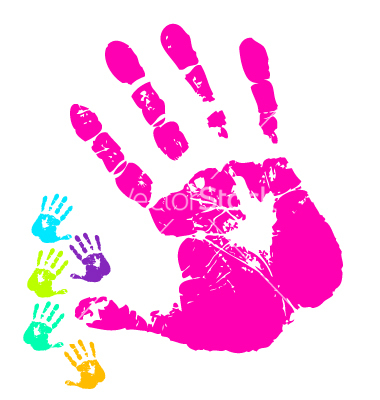 Hand Print Vector Free