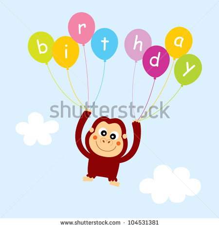 Happy Birthday Cartoon Monkey