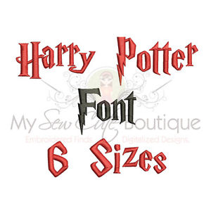 Harry Potter Embroidery Font Designs