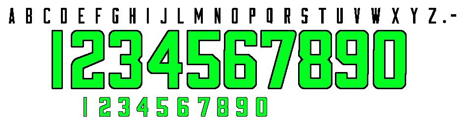 Hockey Jersey Number Font Template