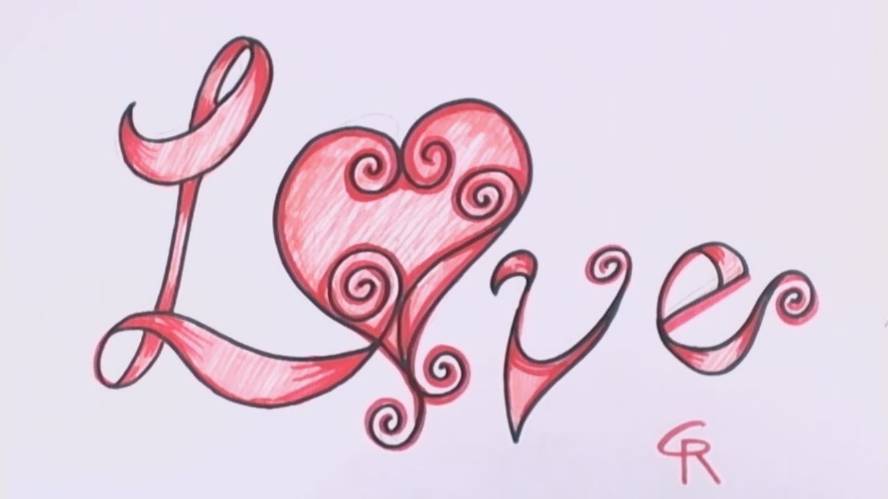 How to Draw Love in Fancy Letters