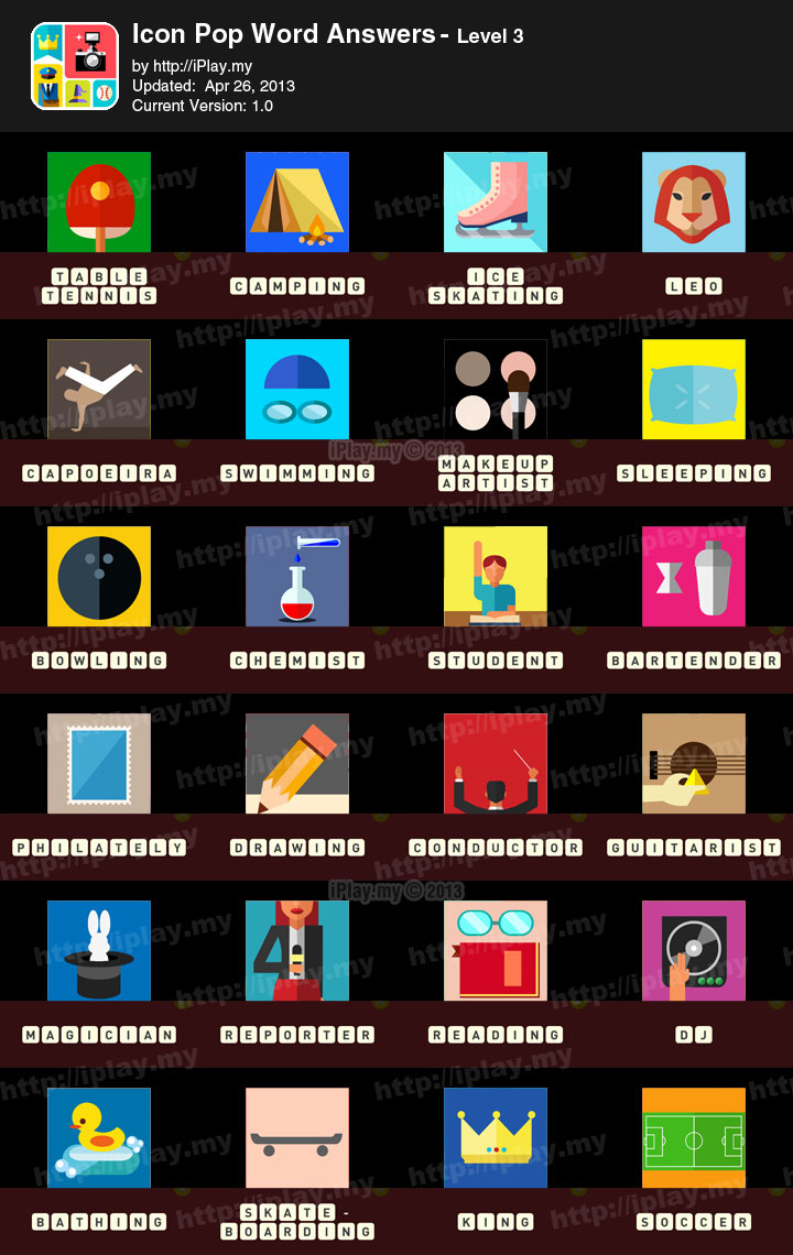 Icon Pop Word Level 3