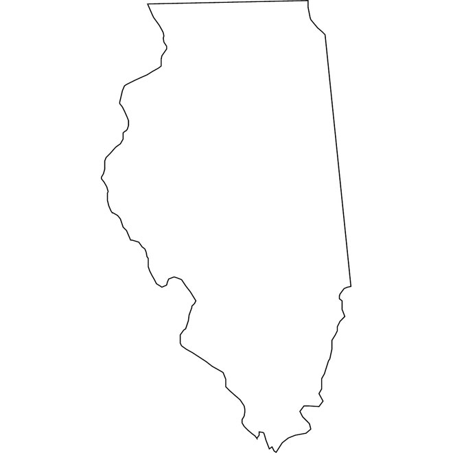 Illinois State Map Outline