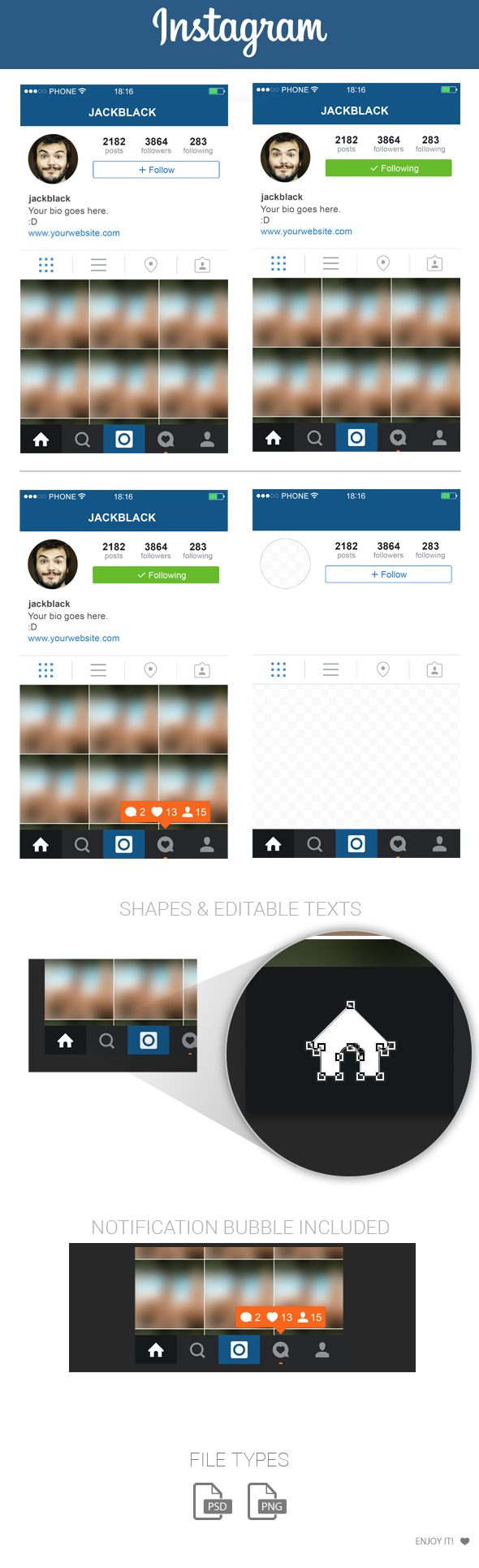 Instagram Layout Profile 2015