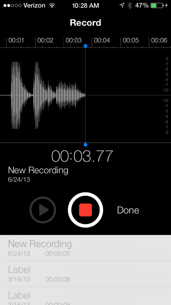 iOS 7 Voice Memo Icon