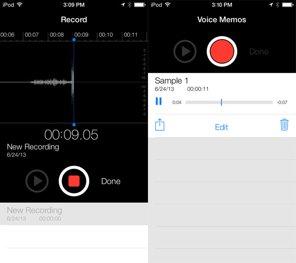 iOS 7 Voice Memo Icon