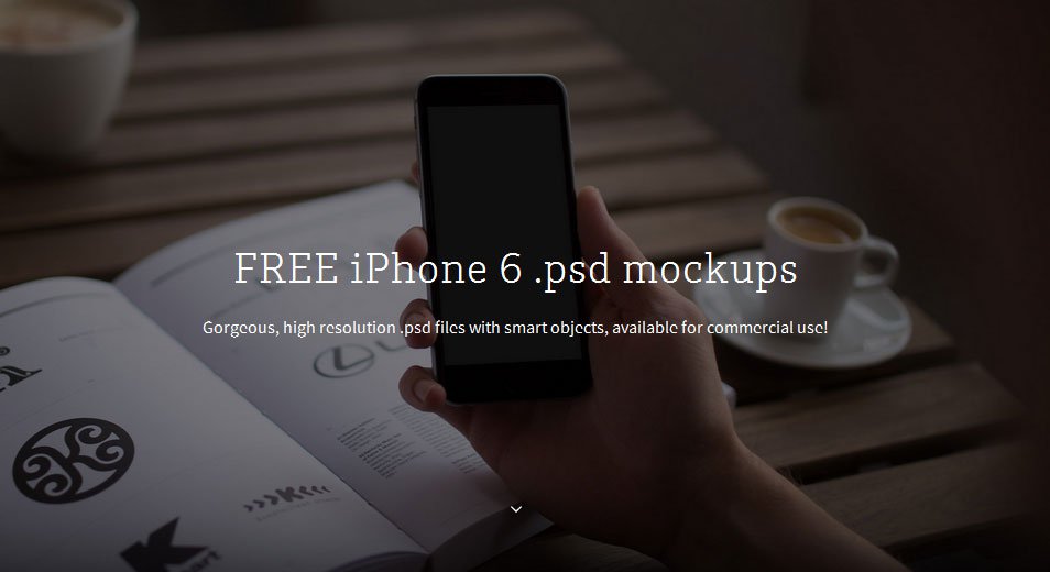 iPhone 6 Hand Mockup PSD