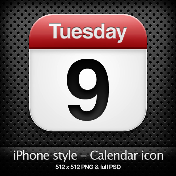 iPhone Calendar App Icon