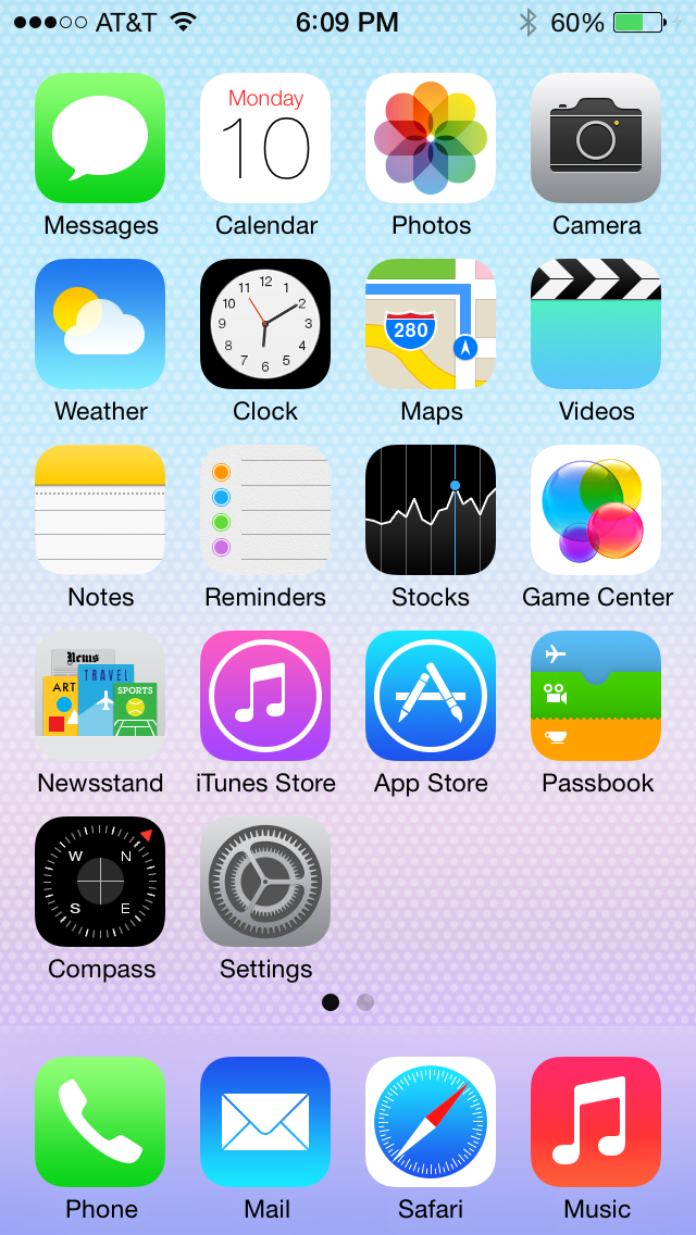 iPhone Home Screen iOS 7