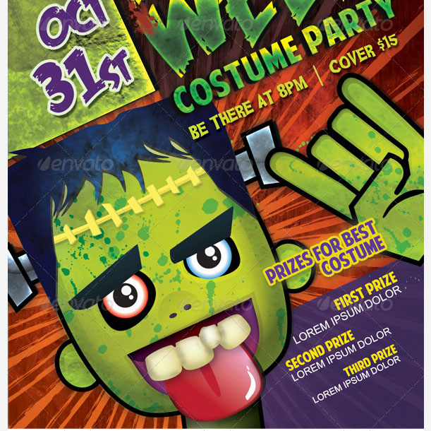 Kids Halloween Party Flyer Template