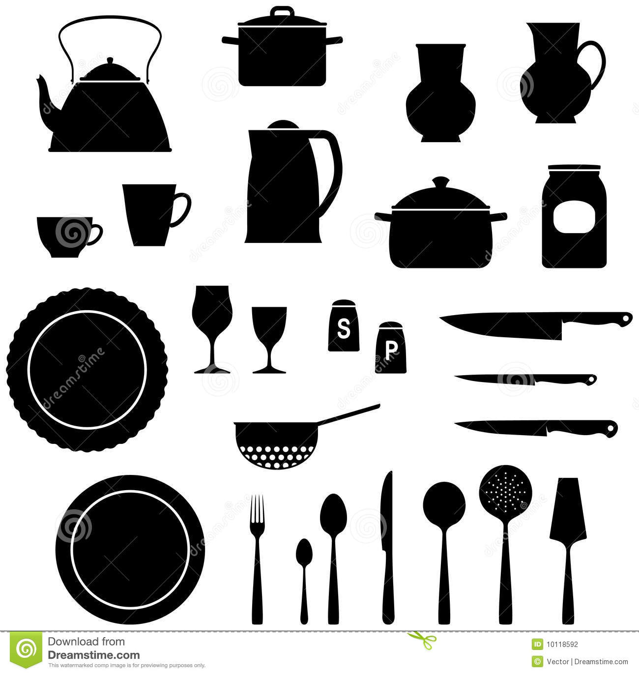 Kitchen Utensils Vector Art