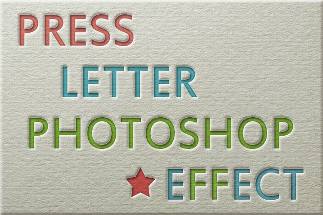 Letterpress Effect Photoshop