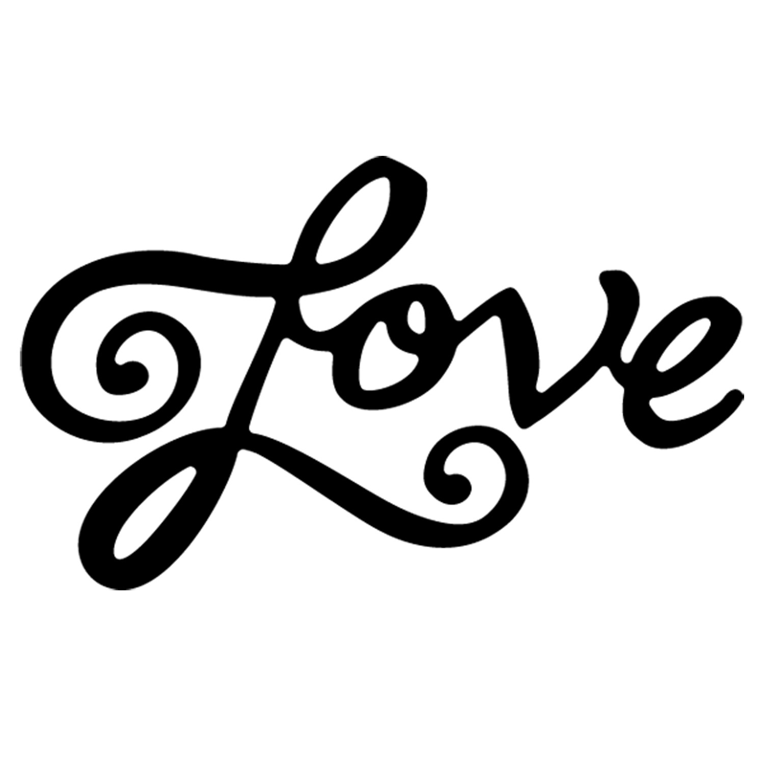 Love Written in Cursive Writing