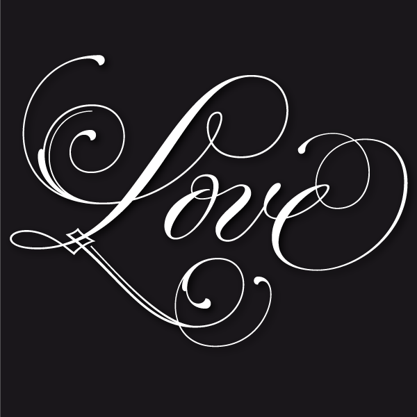 Love Written in Different Fonts