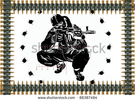 Machine Gun Bullet Belt Vector