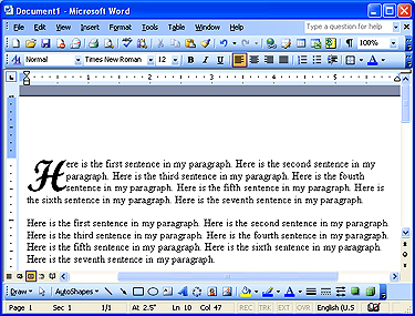 Microsoft Word Fonts Examples