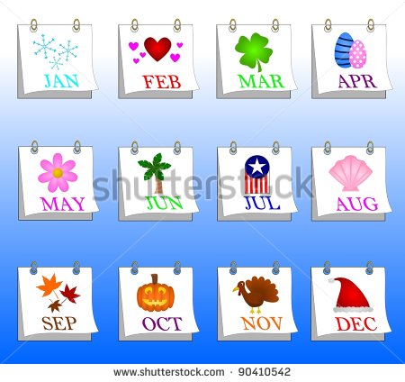 Months of Year Clip Art