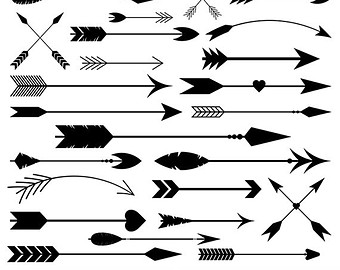 Native American Arrow Silhouette Clip Art