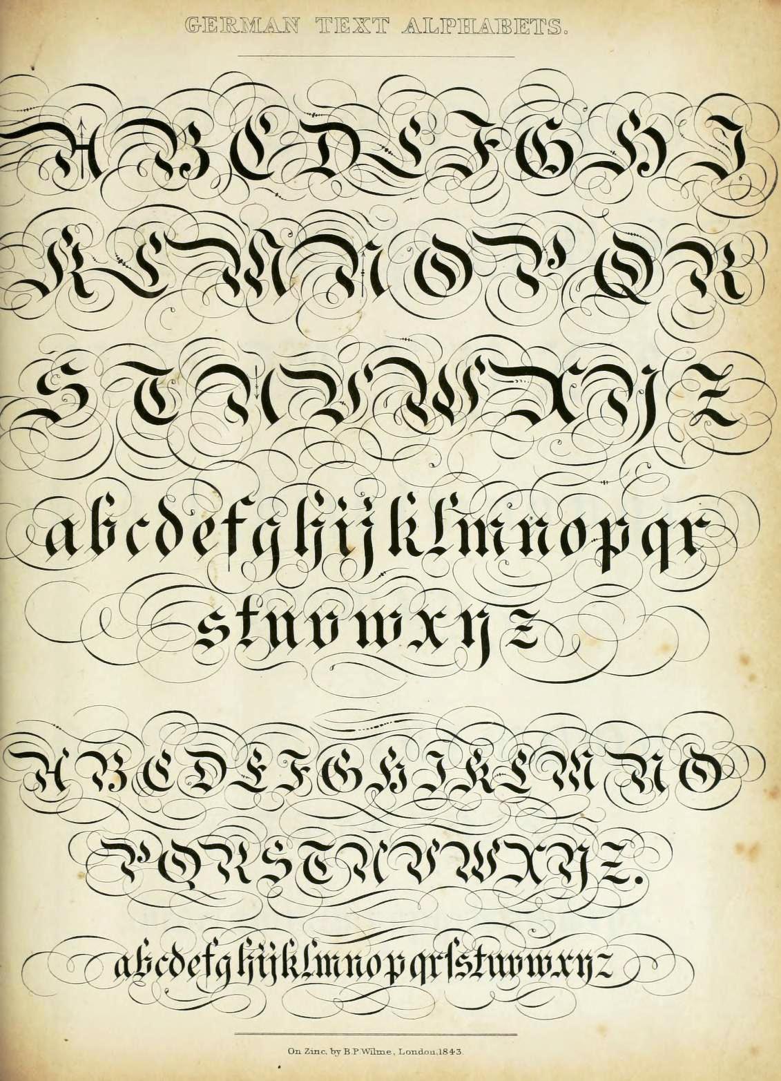 Old German Font Alphabet