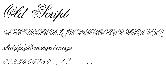 Old Script Calligraphy Fonts