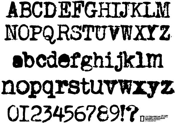 13 Old Typewriter Font Download Images