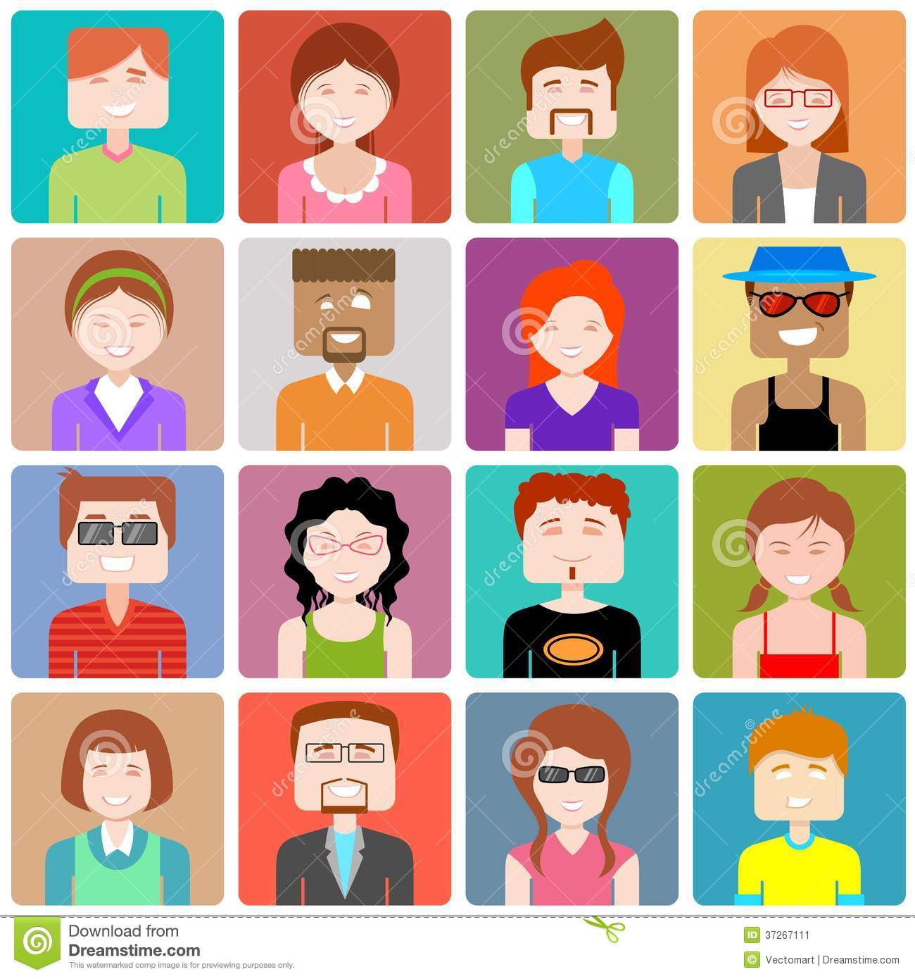 People Icon Flat Design