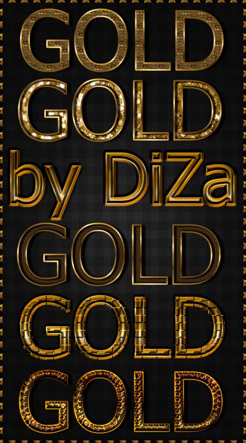 Photoshop Gold Styles Photoshop Gold Styles