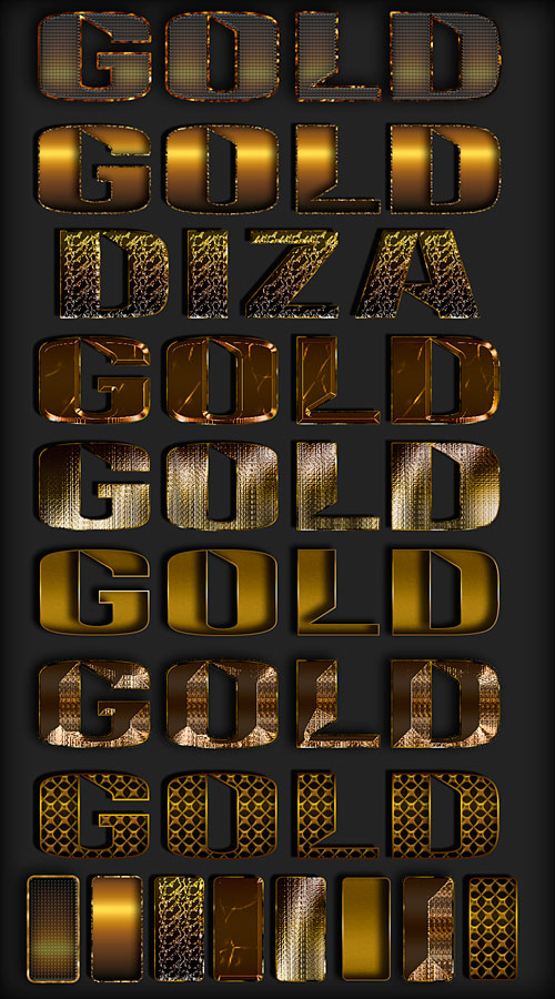 Photoshop Gold Styles
