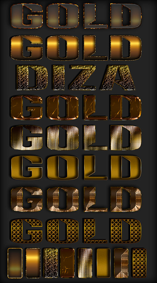 Photoshop Gold Styles Photoshop Gold Styles