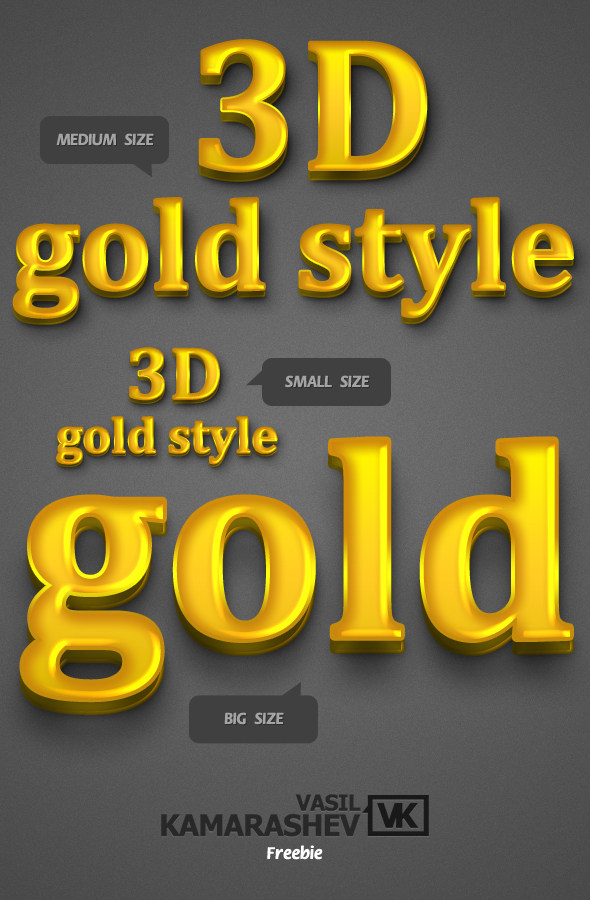 Photoshop Gold Text Styles Free Download