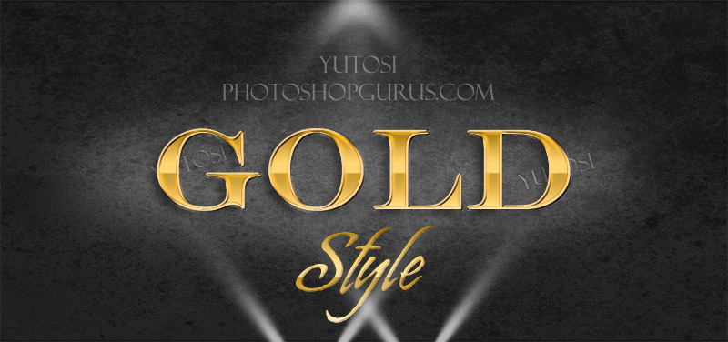 Photoshop Gold Text Styles Free Download