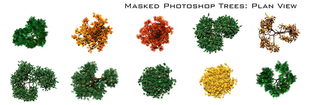 Photoshop Trees Plan View