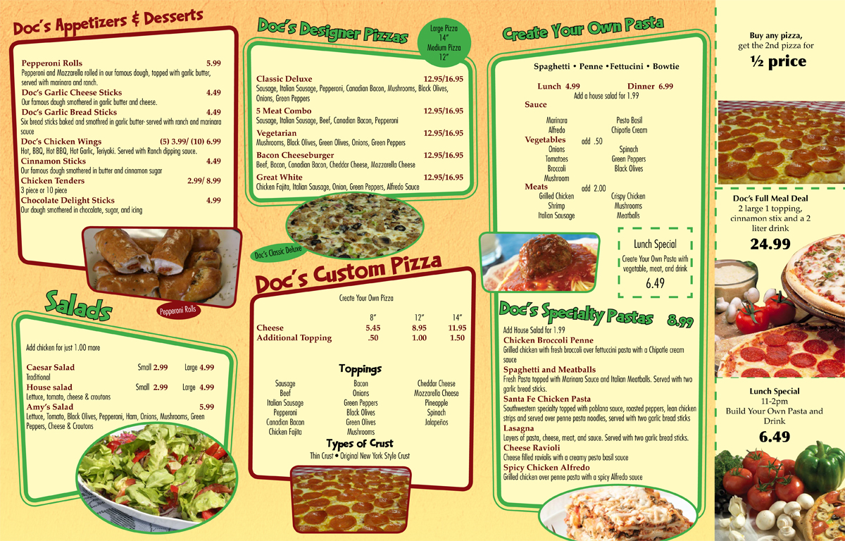 Pizza Menu Templates