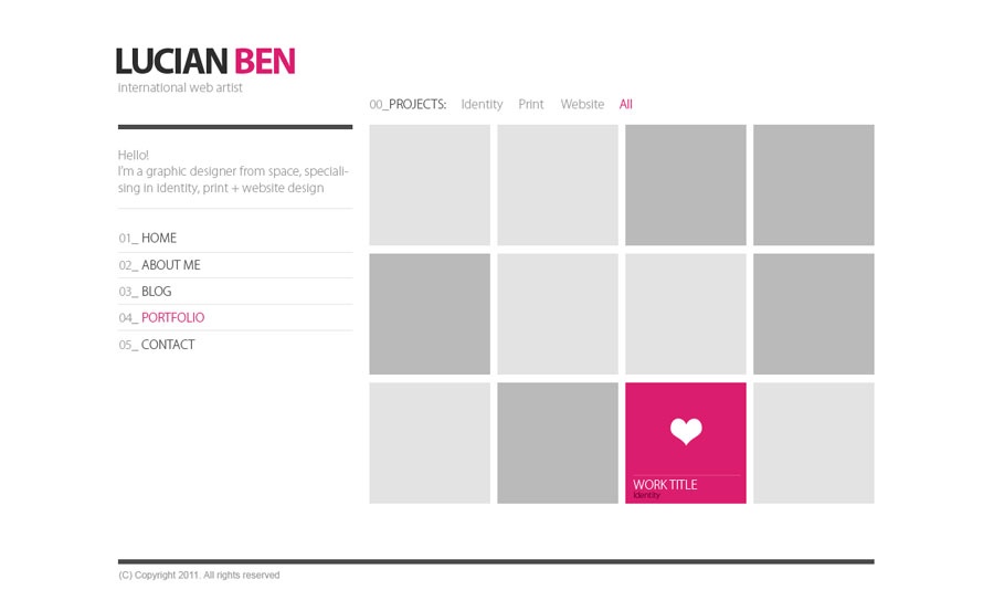 Portfolio Template PSD Portfolio Template PSD