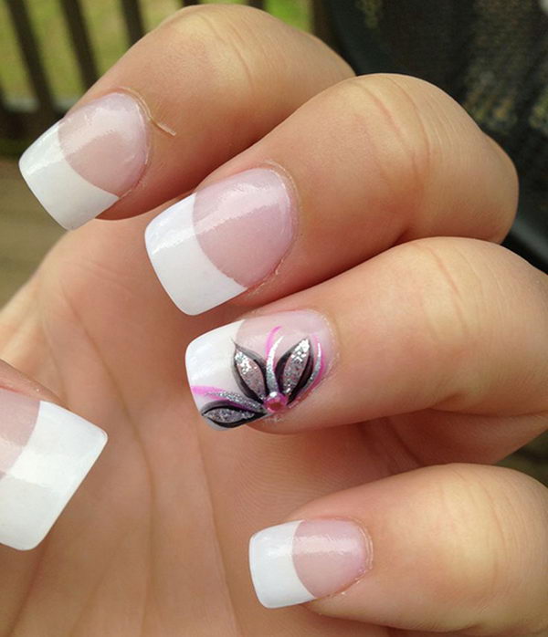 18 Cute Flower Nail Designs Images