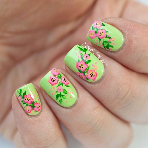 Pretty Green Nail Designs