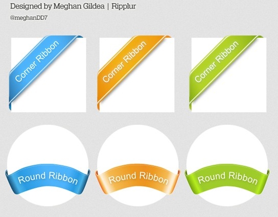 PSD Corner Ribbons