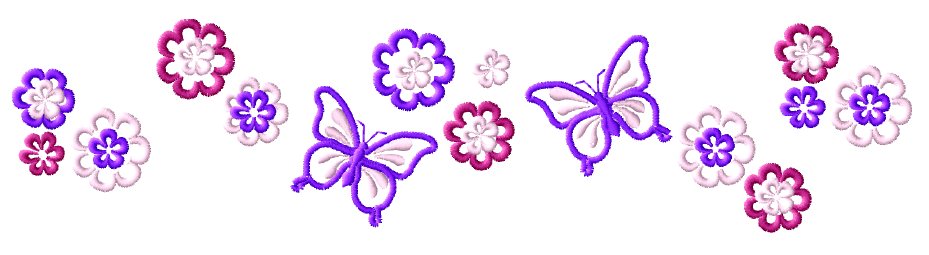 Purple Butterfly Border