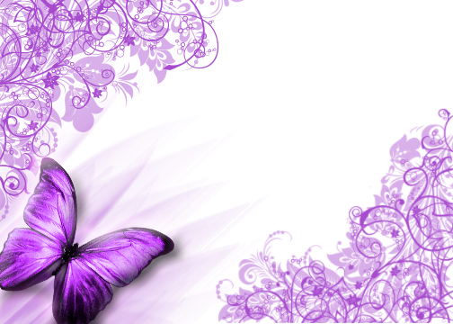 Purple Butterfly Borders Free