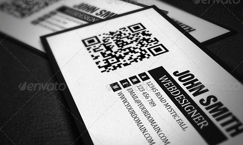 QR Code Business Card Template