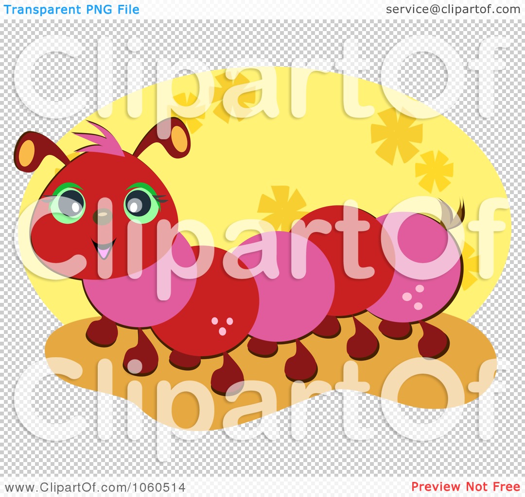 Red Caterpillar Clip Art