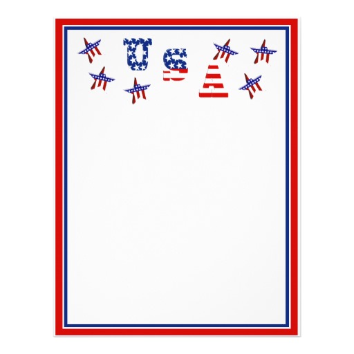 Red White Blue Flag Border Templates